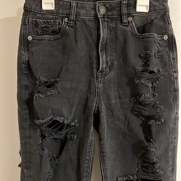 AE High Rise Ripped Mom Jean - Picture 2 of 5